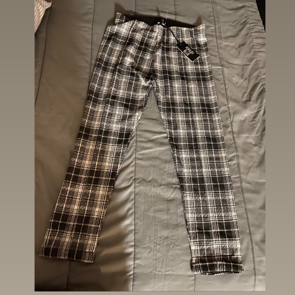 Black Plaid pants